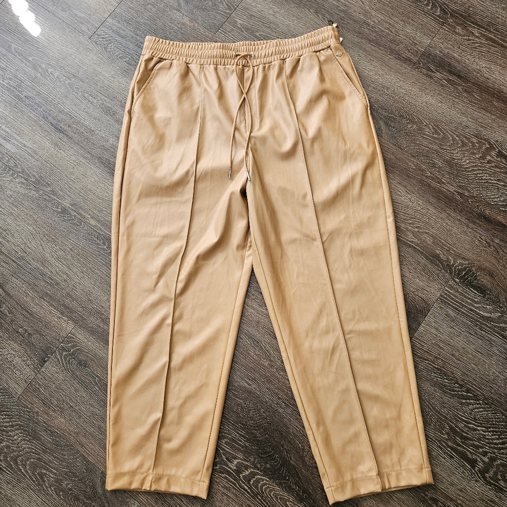 Calia Journey Collection High Rise Straight Ankle Length Pintuck Tan XL NWT - Picture 3 of 14